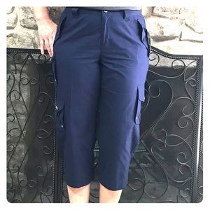 Ralph Lauren Navy Capri 💯 Cotton Pants NWT Size 6